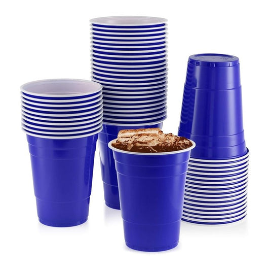 Cool Party Plastic Blue Cups -16Oz 16CT