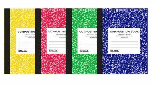 Composition Book Wide Ruled 9.75 X 7.5 Inch 100 Sheets 1CT
