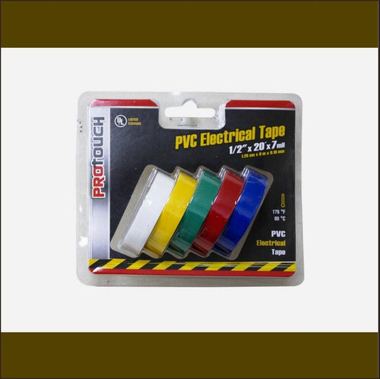 Pvc Pro Touch EleCTrical Tape 1/2"X20'X7Mi Assorted Colors