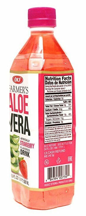 OKF Farmer's Aloe Vera Juice 16.9 Oz / 500ML 20CT