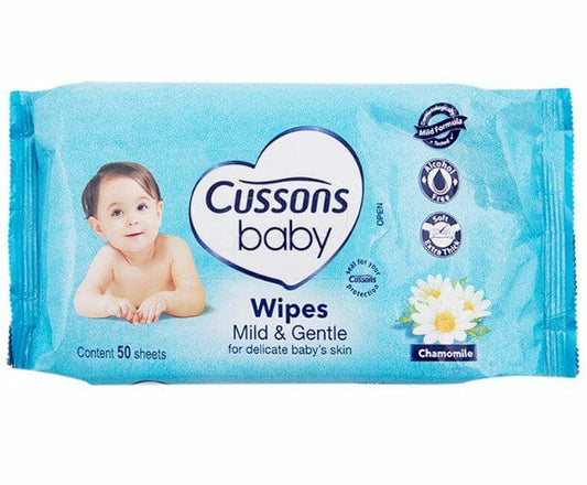 Cussons Baby Wipes Mild Chamomile 50 CT