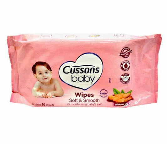 Cussons Baby Wipes Mild Almond Oil 50 CT