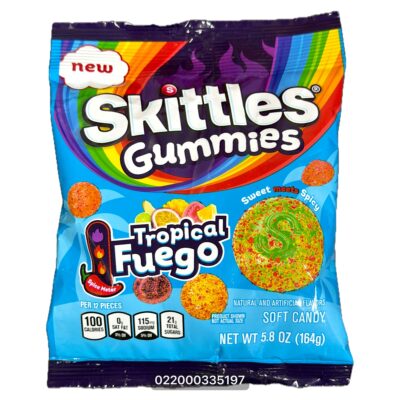 SKITTLES PEG BAG 1CT (TROPICAL FUEGO 5.8OZ)