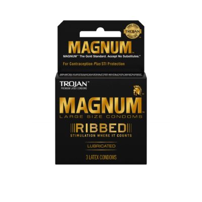 TROJAN CONDOM 3PK 6CT (MAGNUM RIBBED)