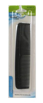 HANDY SOLUTIONS POCKET COMB BLACK 1CT
