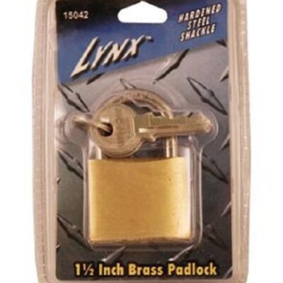 LYNX STEEL PADLOCK 1 1/2 INCH 1 PK