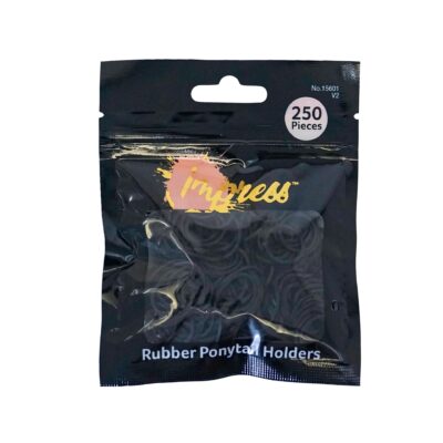 IMPRESS RUBBER PONYTAIL BLACK 1CT