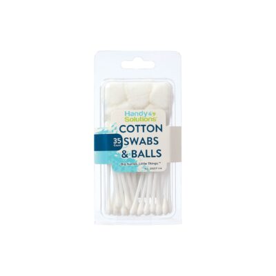 HANDY SOLUTION TIPS COTTON SWABS & BALLS 35 CT