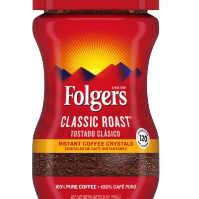FOLGERS CLASSIC ROAST INSTANT COFFEE 8 OZ