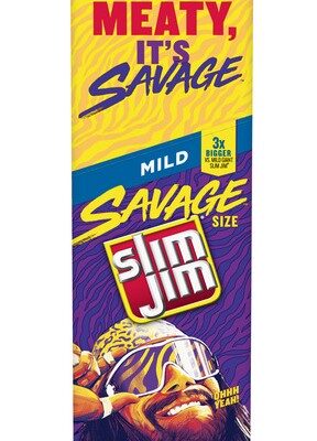 SLIM JIM MEAT SNACKS SAVAGE 3OZ 12CT