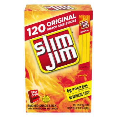 Slim Jim Meat Snacks (120 Original 0.28OZ 120CT)