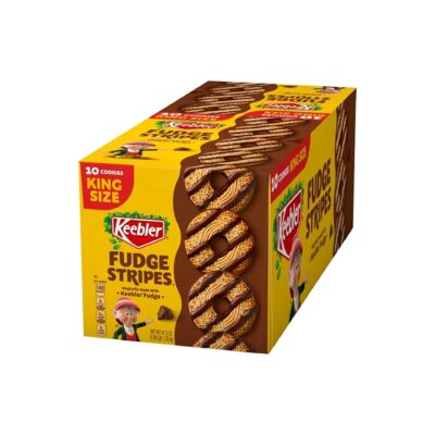 KEEBLER FUDGE STRIPES KING SIZE 4.75OZ 10CT