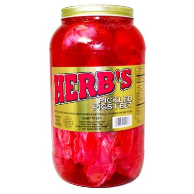 Herbs Pickled Pig Feet Red Jar 12CT