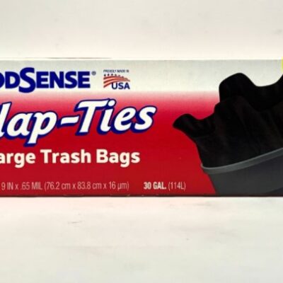 GOOD SENSE TRASH BAGS FLAP TIE LARGE 30 GAL 7CT