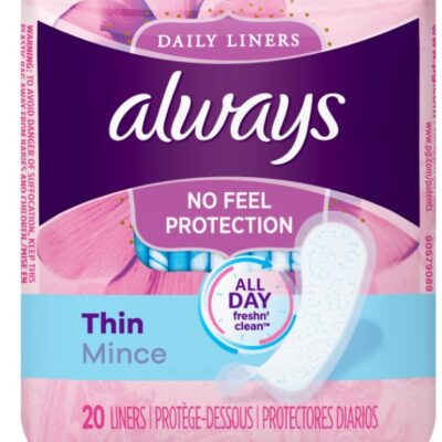 ALWAYS THIN DAILY LINERS 20 CT