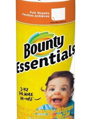 BOUNTY PAPER TOWELS 2 PLY ESSENTIALS 53 SHEETS 1CT