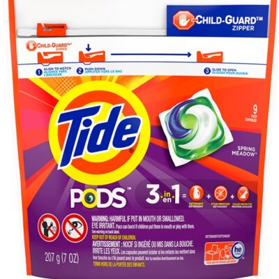 TIDE LIQUID PODS 3 IN 1 7 OZ 9CT