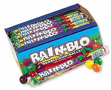 RAIN BLO BUBBLE GUM BALLS 1.7 OZ 24CT