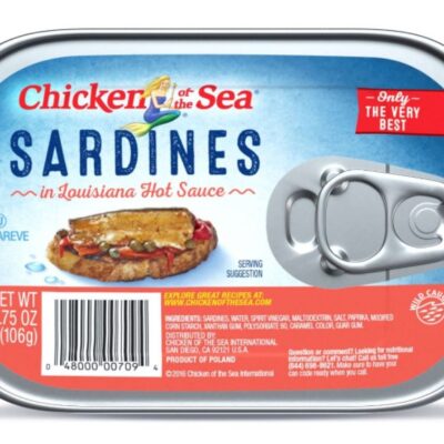 CHICKEN OF THE SEA SARDINES IN LOUSIANA HOT SAUCE 3.75 OZ