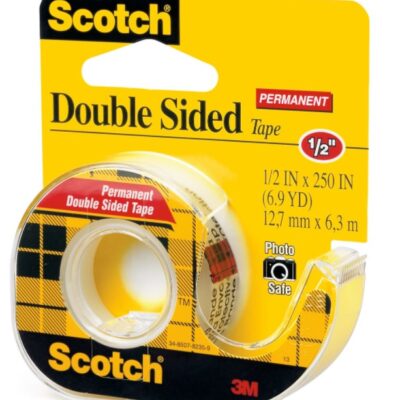 SCOTCH DOUBLE SIDED TAPE 3M 1/2 1CT