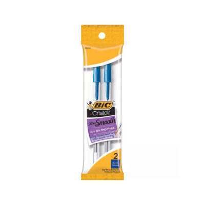BIC PEN CRISTAL BLUE 2PK 1CT