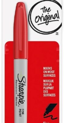 SHARPIE PERMANENT MARKER FINE TIP RED 1CT