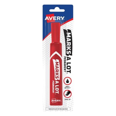 AVERY PERMANENT MARKER RED 1CT