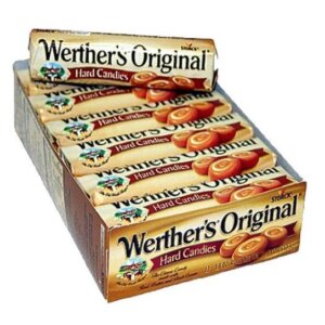 WERTHER'S ORIGINAL ROLL CHEWY CARAMEL HARD CANDY 1.80OZ 12CT
