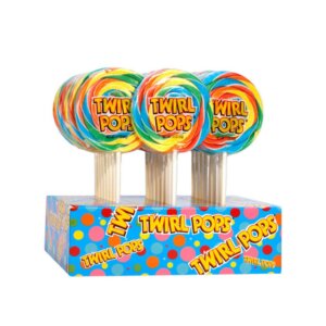 TWIRL POPS RAINBOW JAR 12 CT