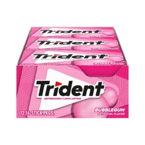 TRIDENT GUM (BUBBLEGUM 14 STICKS 15 CT)
