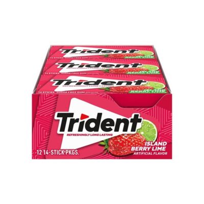 TRIDENT GUM 14 STICKS 12CT (ISLAND BERRY LIME)