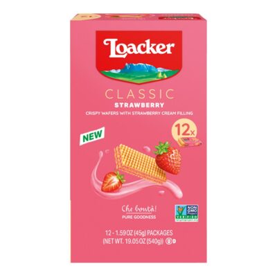 LOACKER WAFERS (STRAWBERRY 1.59OZ 12CT)
