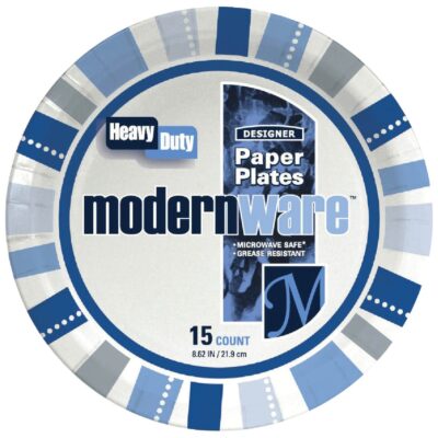MODERNWARE PAPER PLATE 6.62 15CT #75179