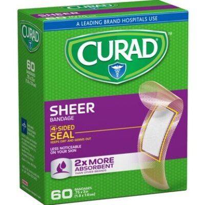 CURAD SHEER BAND AID BANDAGE 60CT