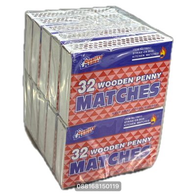 Quality Home Wooden Penny Matches 10PK 32CT
