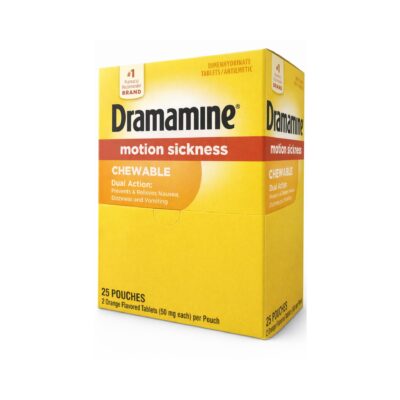 DRAMAMINE MOTION SICKNESS CHEWABLE BOX 2PK 25CT