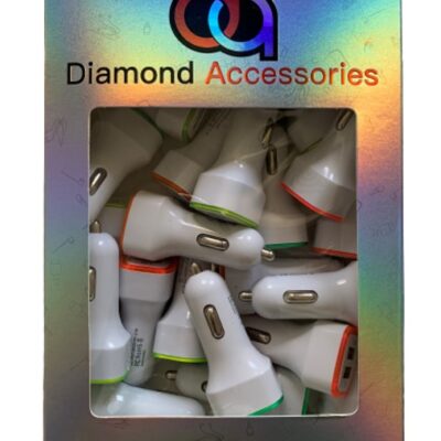 DIAMOND CAR ADAPTER 2USB 25CT