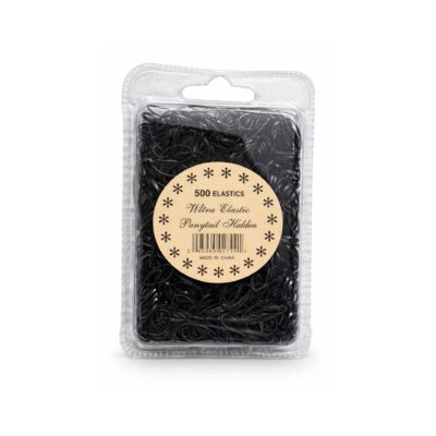 WITRO ELASTIC PONYTAIL BLACK 500 PCS/MULTI COLOR HAIR TIE 4PK 1CT