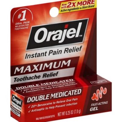 ORAJEL 3X MEDICATED MAX STRENGTH GEL 0.25OZ