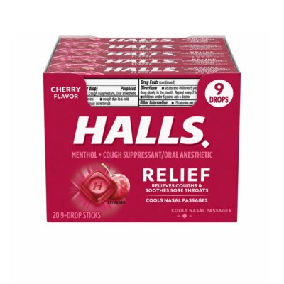 HALLS COUGH DROPS (CHERRY STICK 9PK 20CT)