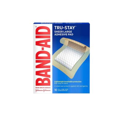 BAND AIDTRU STAY LARGE PAD 10 CT ONE SIZE
