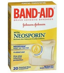 JOHNSON & JOHNSON BAND AID WITH NEOSOPRIN ASSORTED 20CT