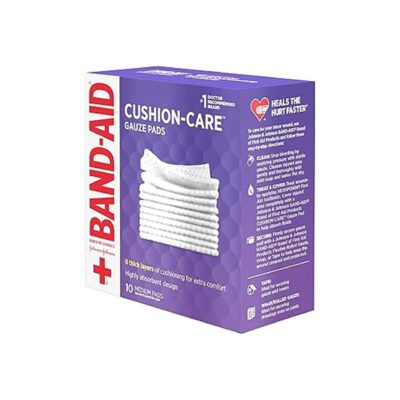 JOHNSON & JOHNSON BAND AID GAUZE PADS MEDIUM 10CT