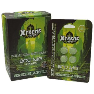 XTREME SPECIOSA KRATOM EXTRACT TAB GREEN APPLE 800MG 4 TABS 10CT