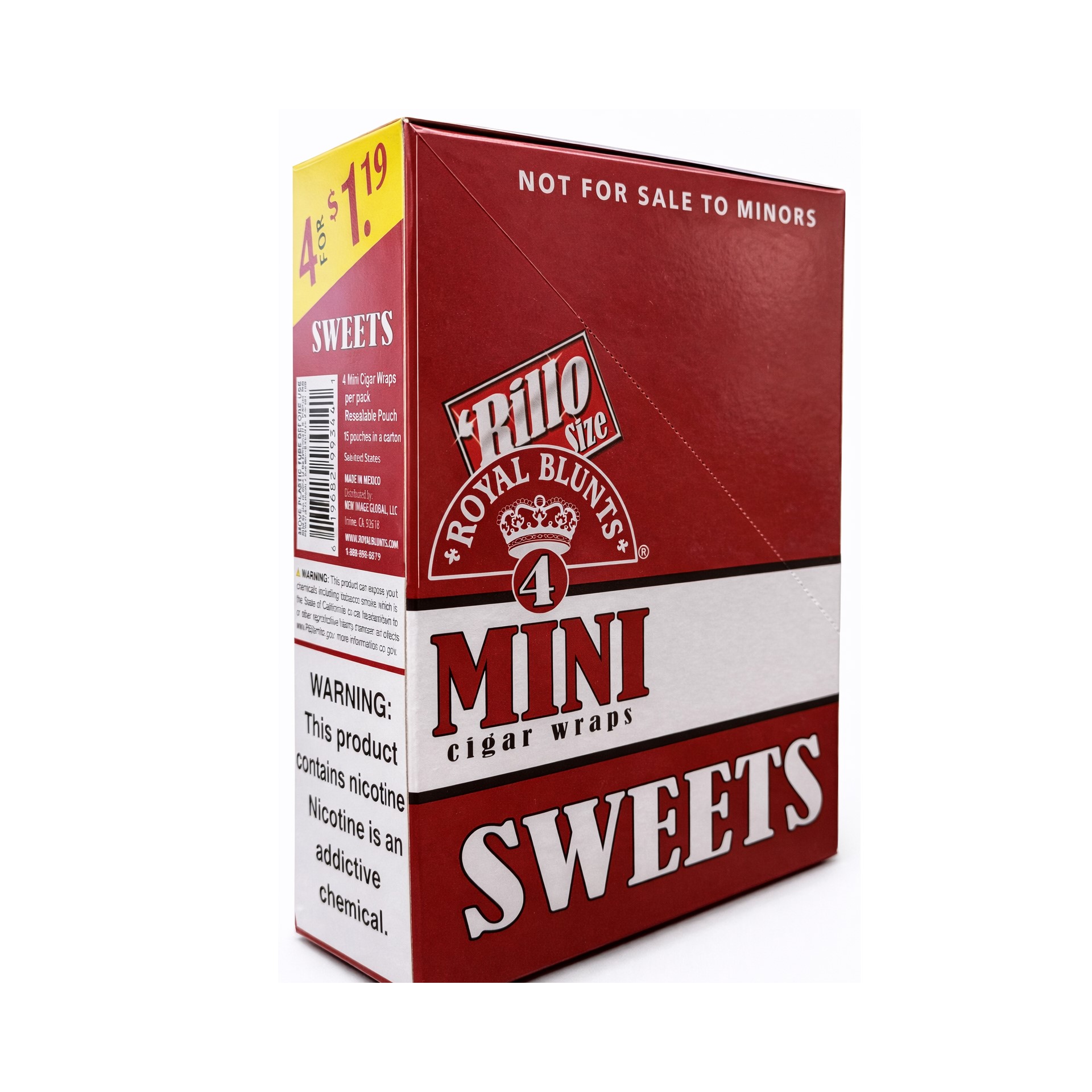 ROYAL BLUNT 4/1.19 MINI SWEET 4PK 15CT