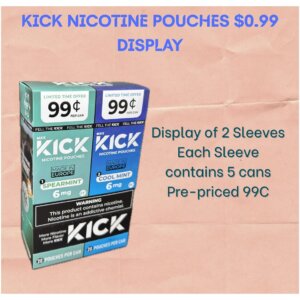 KICK $0.99 DISPLAY COOL MINT AND SPEARMINT 6 MG