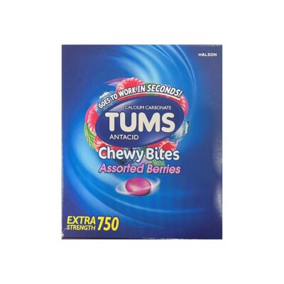 TUMS CHEWY BITES ASSORTED BERRIES EXTRA STRENGTH 750 SINGLE DISPENCER 1CT