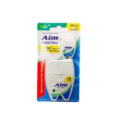 Aim Dental Floss 100Yds And 2Yd 1CT