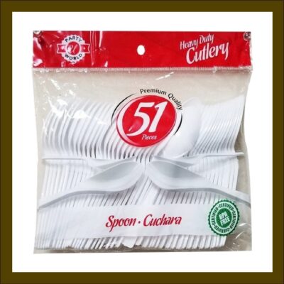 PARTY U WORLD CLEAR SPOONS 51 CT