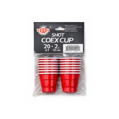 COEX SHOT CUPS RED 20 CT 2 OZ